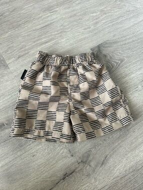 Dot Australia Toddler Swim Shorts — Geometric Print, 18–24M, Gently Worn